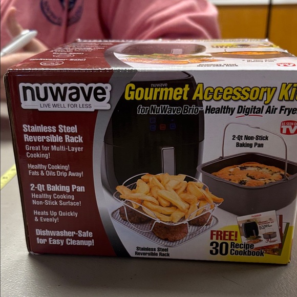 NuWave Gourmet Accessory Kit for Brio Air Fryer - Silver - Picture 6 of 6